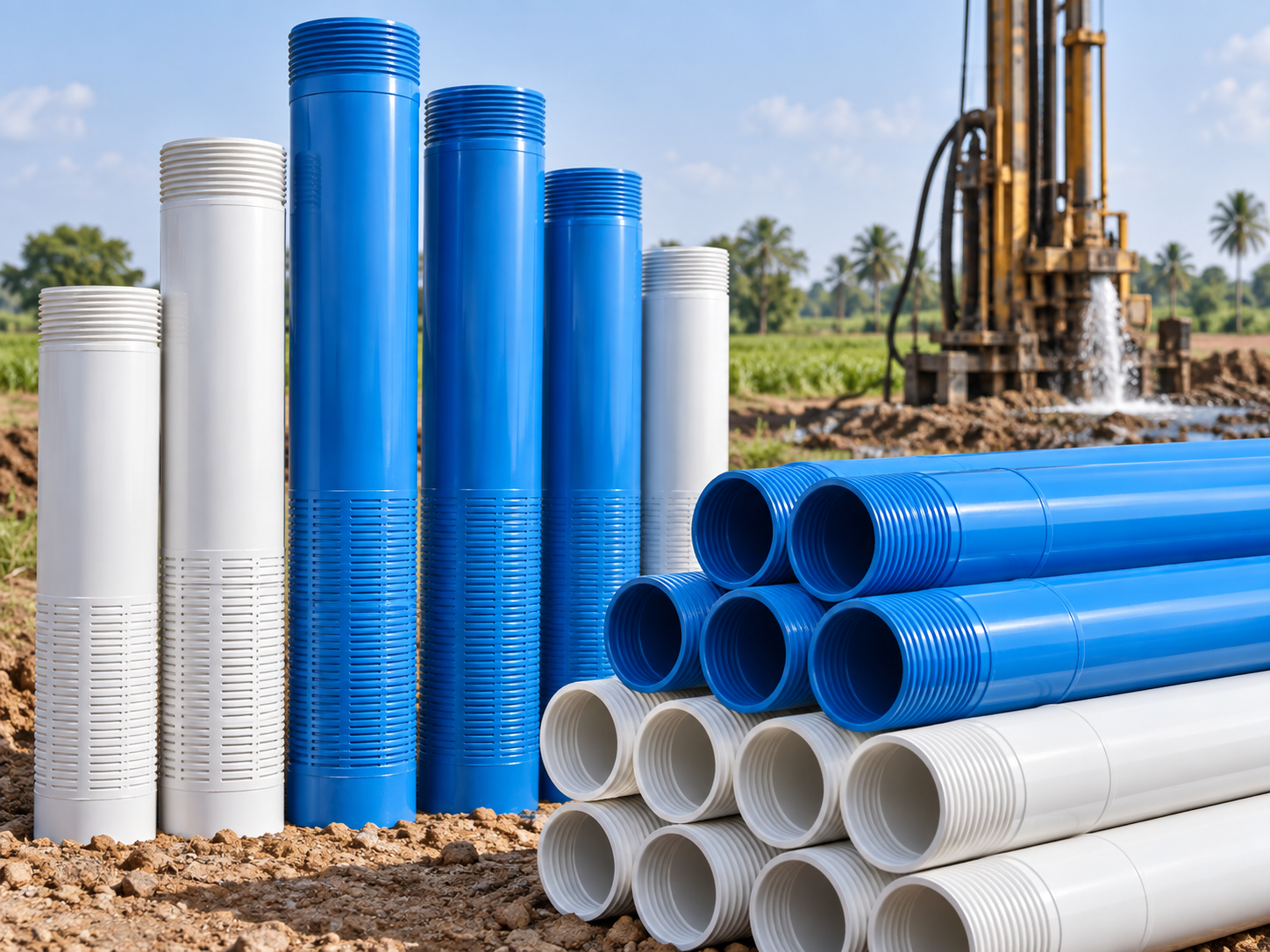 PVC casing pipes for borewells