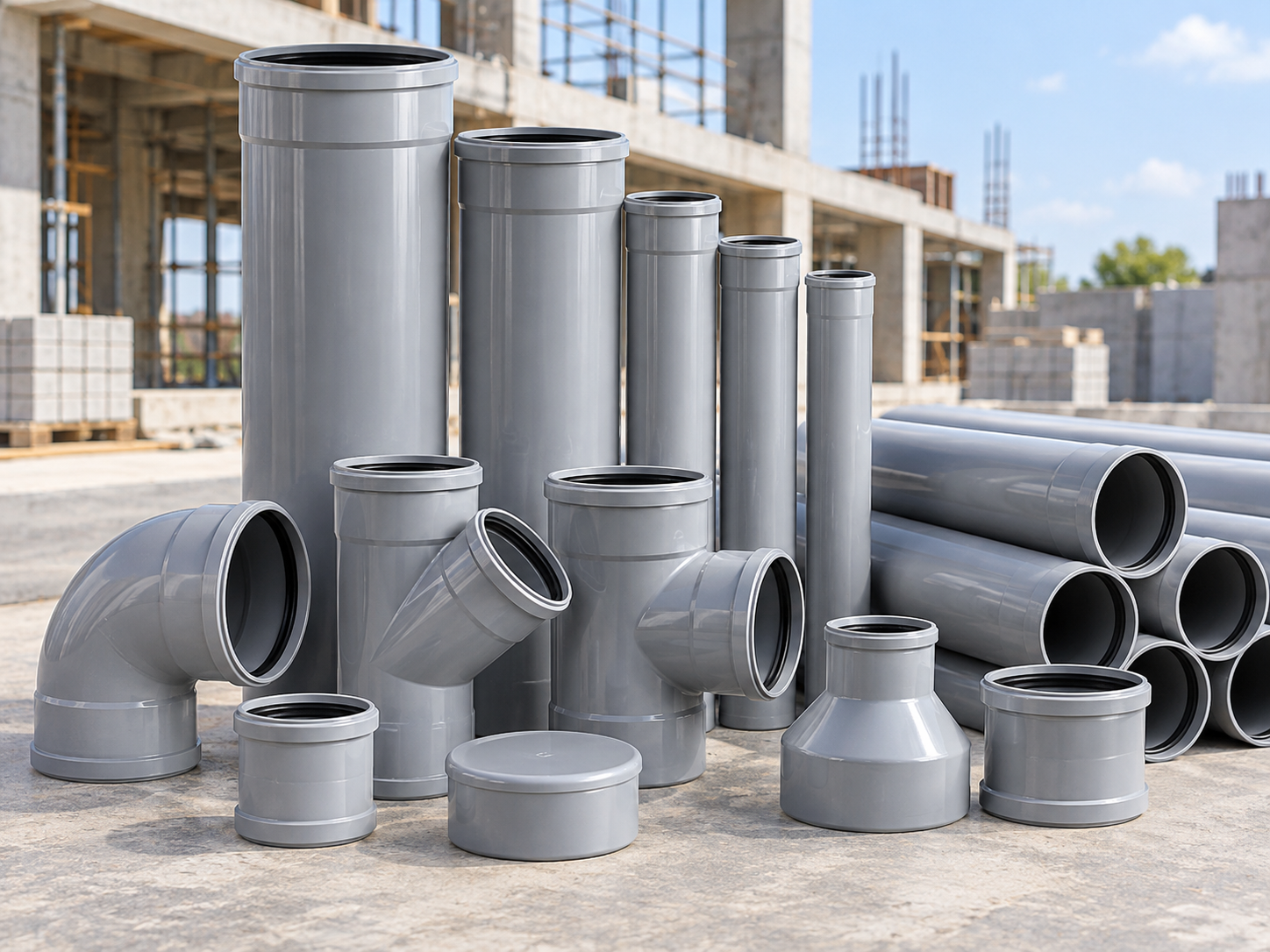 PVC pipes for drainage and underground systems